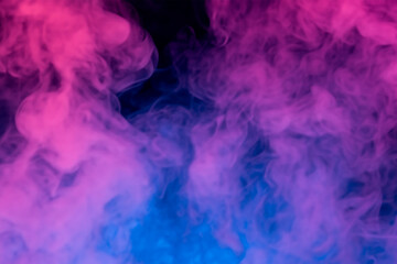 Fototapeta na wymiar AI Generative atmospheric smoke puff cloud design elements on a dark background.