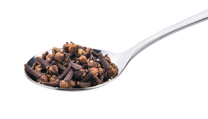 cloves spices in spoon on transparent png