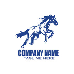 Premium Vector, Horse jump illustration logo.