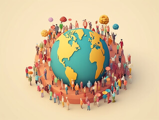 World Population Day Concept Illustration AI Generated
