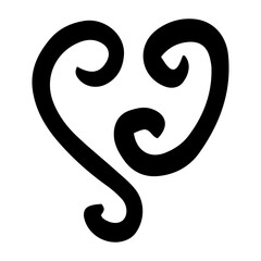 Naklejka premium art hand drawn heart