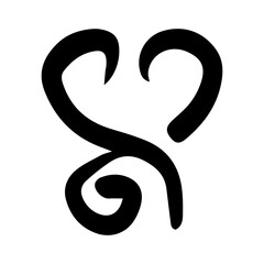 Naklejka premium art hand drawn heart