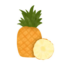 pineapple with slices