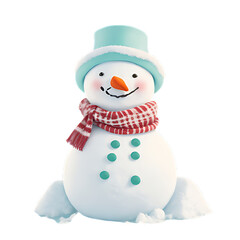 snowman isolated on white