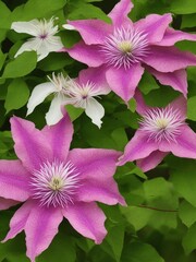 pink clematis flower