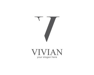 V logo. V letter logo template elements. personal monogram. Vector elegant logo