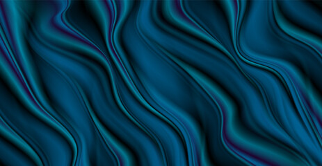 Abstract dark blue smooth liquid waves background. Vector graphic design