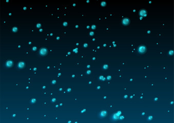 Blue shiny glowing particles abstract background. Vector graphic design
