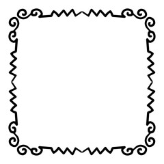 zigzag square frame