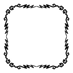 zigzag square frame