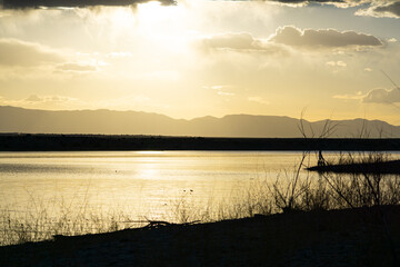 sunset over Lake Pueblo Colorado