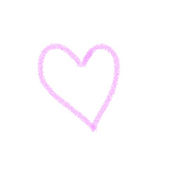 pink heart isolated