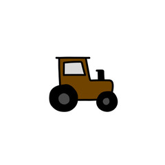 Transportation icon in flat color style