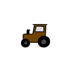 Transportation icon in flat color style