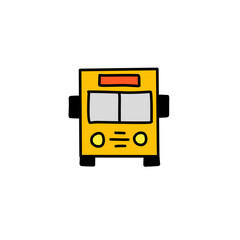 Transportation icon in flat color style