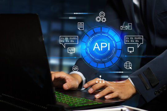 The API  (application programming interface) provides the interface for communication between applications, simplifying application integration.