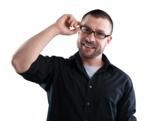 Business person in formal wear posing