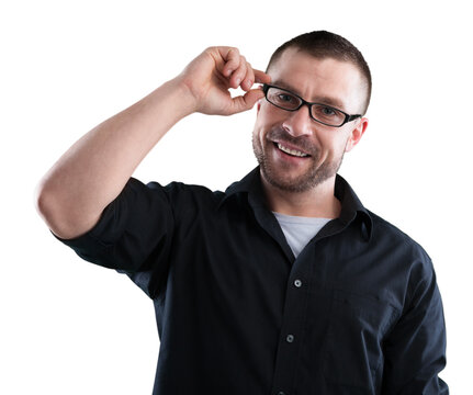 Business person in formal wear posing