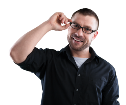 Business person in formal wear posing