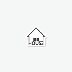Home or house logo sticker icon