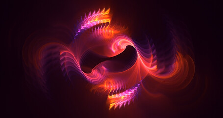 3D rendering abstract technology fractal background