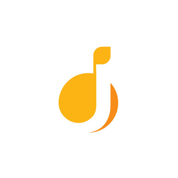 logo abstrak J orange collor orange 