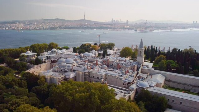 Awesome aerial view of the Topkapi Palace in Istanbul, Turkey