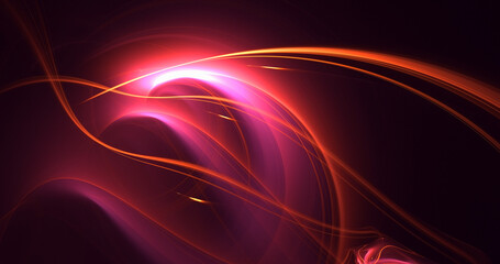 3D rendering abstract fractal light background