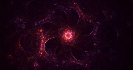 3D rendering abstract fractal light background