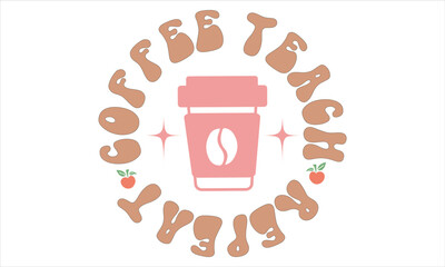 Retro Teacher SVG Design Template