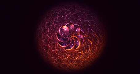 3D rendering abstract circle light background