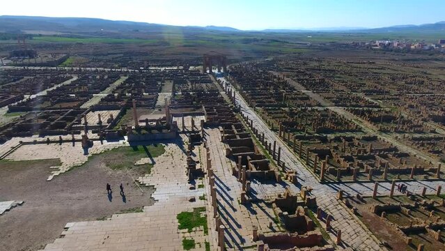 roman archaeological site of timgad batna