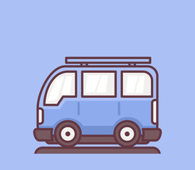 car vector illustration with outline style