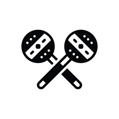 Black solid icon for latin 