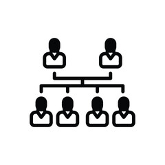 Black solid icon for genealogy 