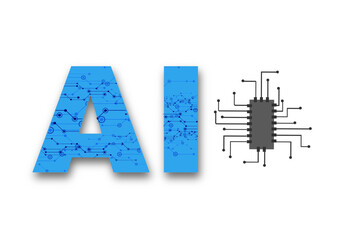 AI research artificial intelligence development robots and cyborgs for the future of living people. Digital data mining and machine learning technology design for computer brain communication