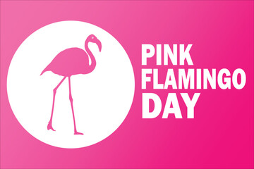 Pink Flamingo Day Vector Template Design Illustration. June 23. Suitable for greeting card, poster and banner.