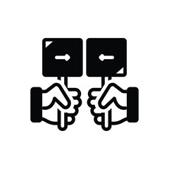 Black solid icon for opposed 