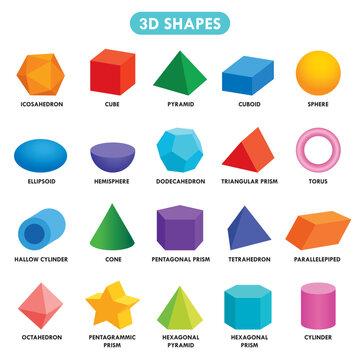 Set Of 3d Geometric Shapes
