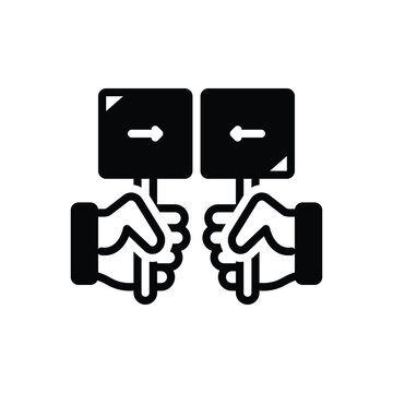 Black solid icon for opposed 