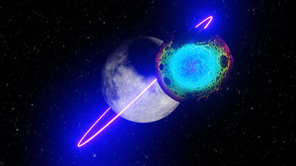  [ lunar scope ] hifi art still render by timenotspace 3D space background art wallpaper