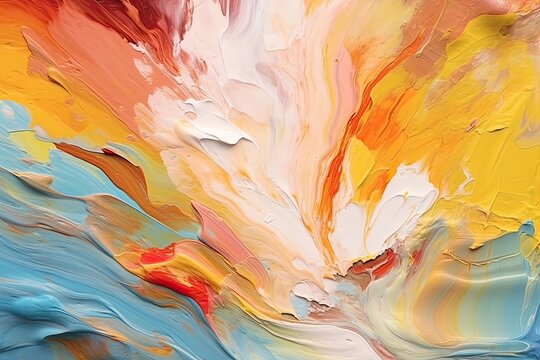 Abstract of Oil paint colored background. Colorful. Generative AI