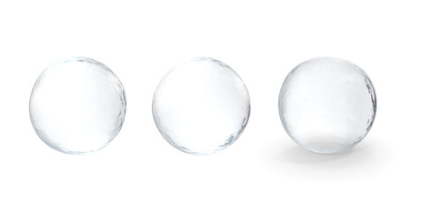 sphere crystal ball on transparent background - obrazy, fototapety, plakaty