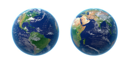 earth globe on transparent background