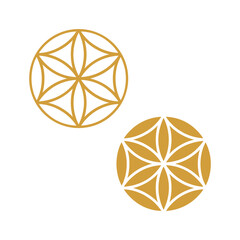 Flower of Life design image, vector illustration. Sacred geometry, symbol healing and balance. 