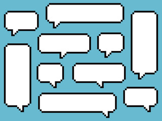 Obraz premium ドット絵の吹き出し10種セット