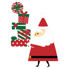 プレゼントを運ぶサンタクロース