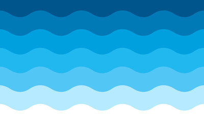 Wavy background. Flat, blue, patterned background. Vector illustration.