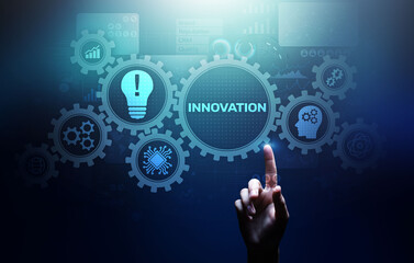 Innovation business and technology concept on virtual screen. Innovate creative process.
