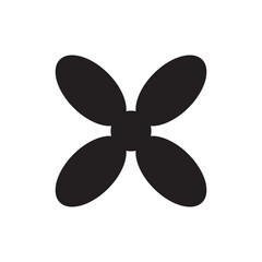 fan icon silhouette design template vector